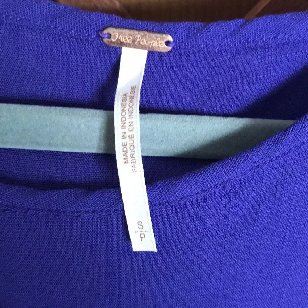 Free People purple cold shoulder tunic dress